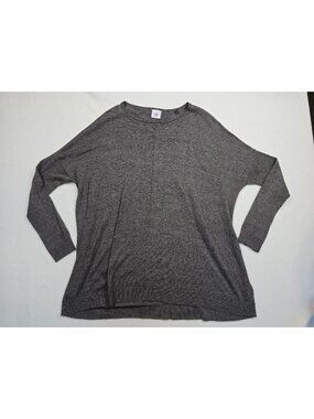Cabi Womens Gray Knit Long Sleeve Tunic Top XS Sweater